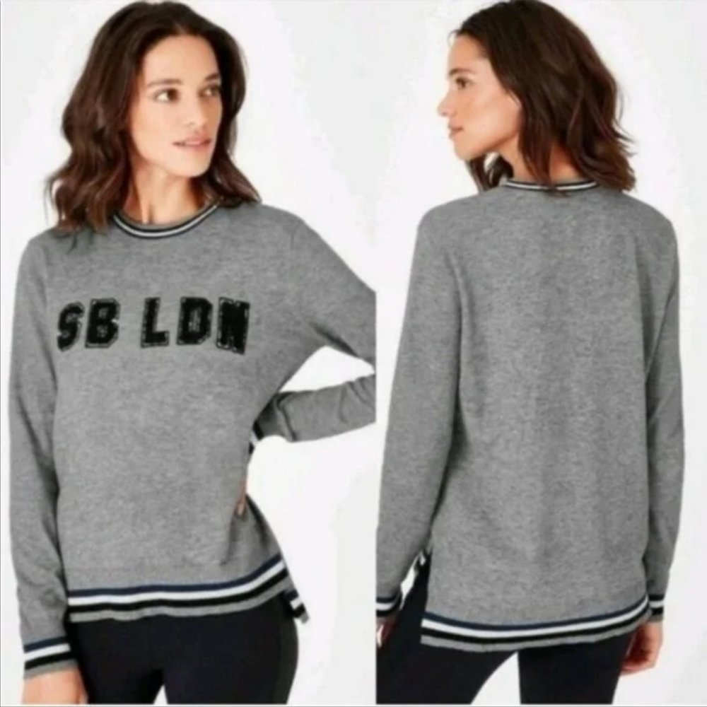Sweaty Betty London Split Hem Long Sleeve Sweater in Gray | XS